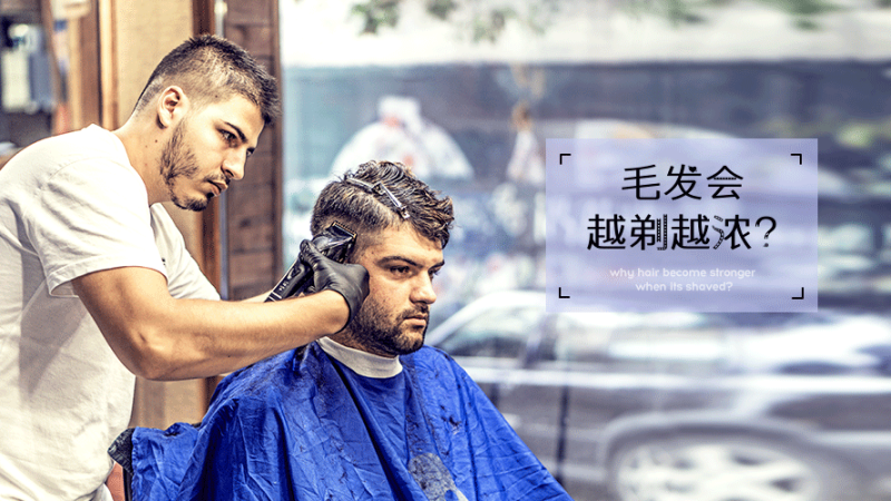 毛发会越剃越浓、越黑、越硬?