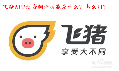 飞猪APP语音翻译功能是什么?怎么用