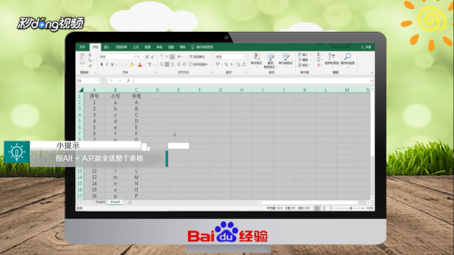 Excel中全选有什么小技巧