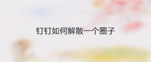 钉钉如何解散一个圈子