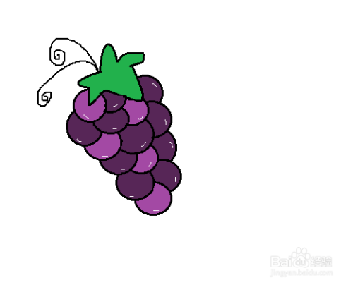 怎么在电脑画图软件中画葡萄
