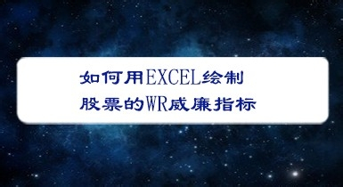 如何用EXCEL绘制股票的WR威廉指标