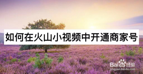 如何在火山小视频中开通商家号