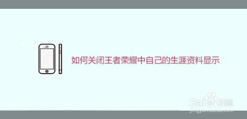 如何关闭王者荣耀中自己的生涯资料显示
