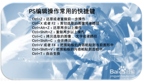 PS编辑操作常用的快捷键有哪些