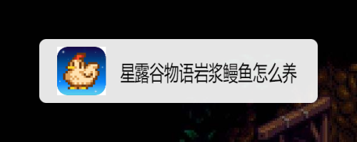 星露谷物语岩浆鳗鱼怎么养