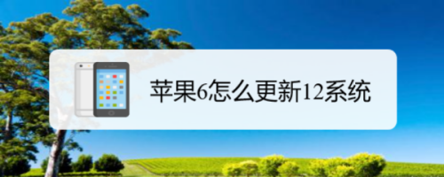 苹果6怎么更新12系统