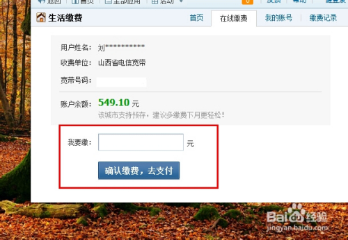 中国电信怎么在网上交宽带费