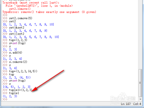 Python3.6.5中如何使用tuple这种数据类型