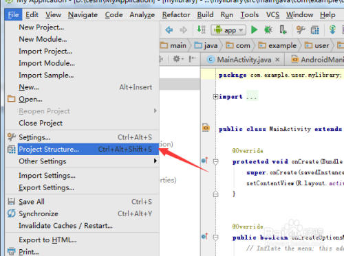 Android studio怎么为应用程序添加模块依赖