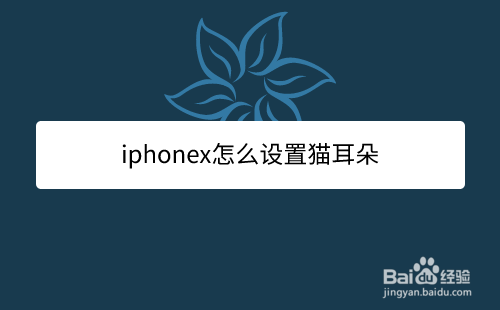 iphonex怎么设置猫耳朵