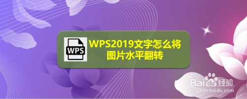 WPS2019文字怎么将图片水平翻转