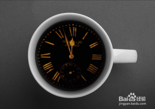 PS合成案例:时钟咖啡