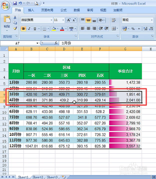 Excel快速移动局部数据的方法