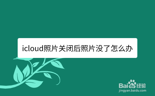 icloud照片关闭后照片没了怎么办