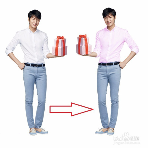 超快捷!如何用ps快速变换人物衣服的颜色!