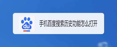 手机百度搜索历史功能怎么打开