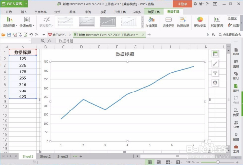 如何将excel表格中的数据转换成折线图