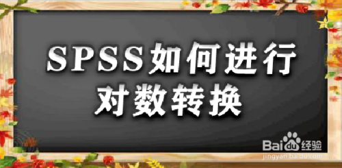 SPSS如何进行对数转换